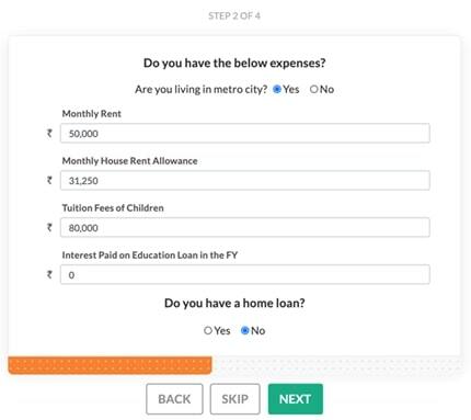 Online Income Tax Calculator Calculate Income Taxes For Fy 2020 21 Scripbox